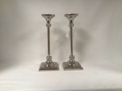 Stainless Steel Candlesticks with Chatons(diamond like)
