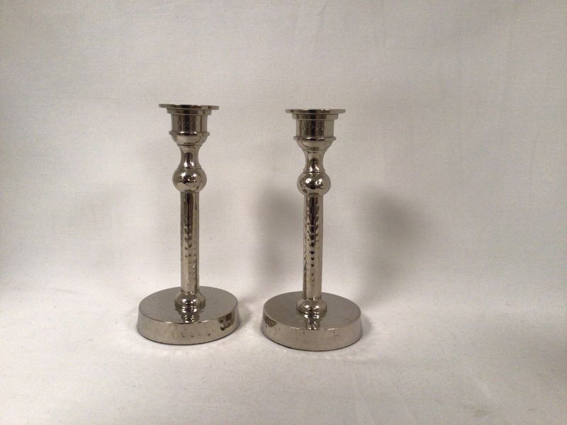 Hammered Candlesticks with Round Base