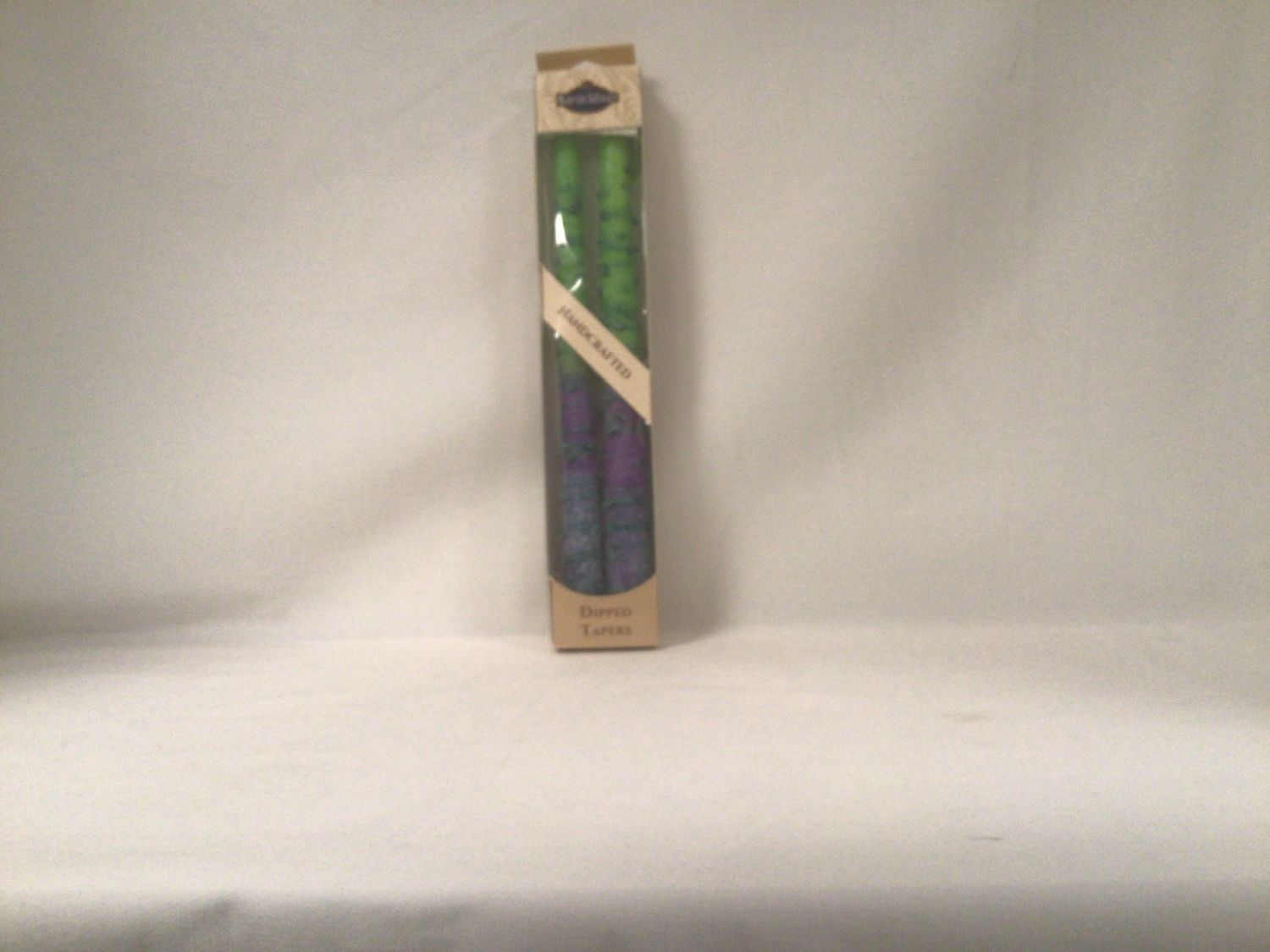 Safed Green and Purple 10&quot; Taper Candles 