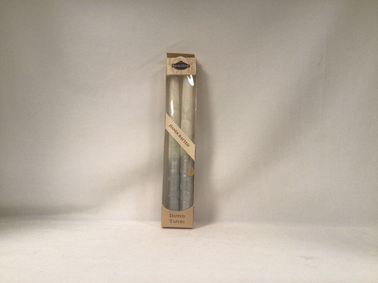Safed White and Silver 10&quot; Taper Candles