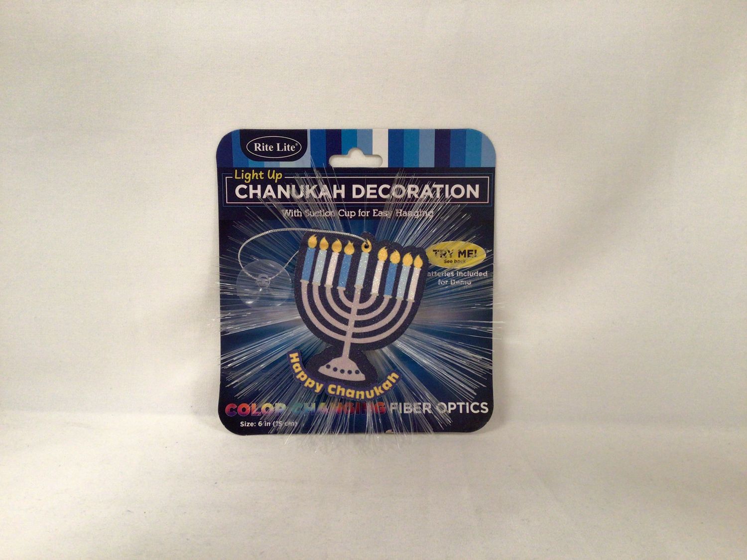 Color Changing Fiber Optics Menorah