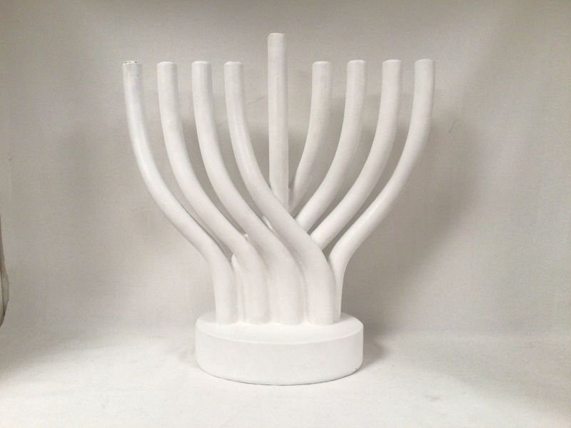 Large White Menorah