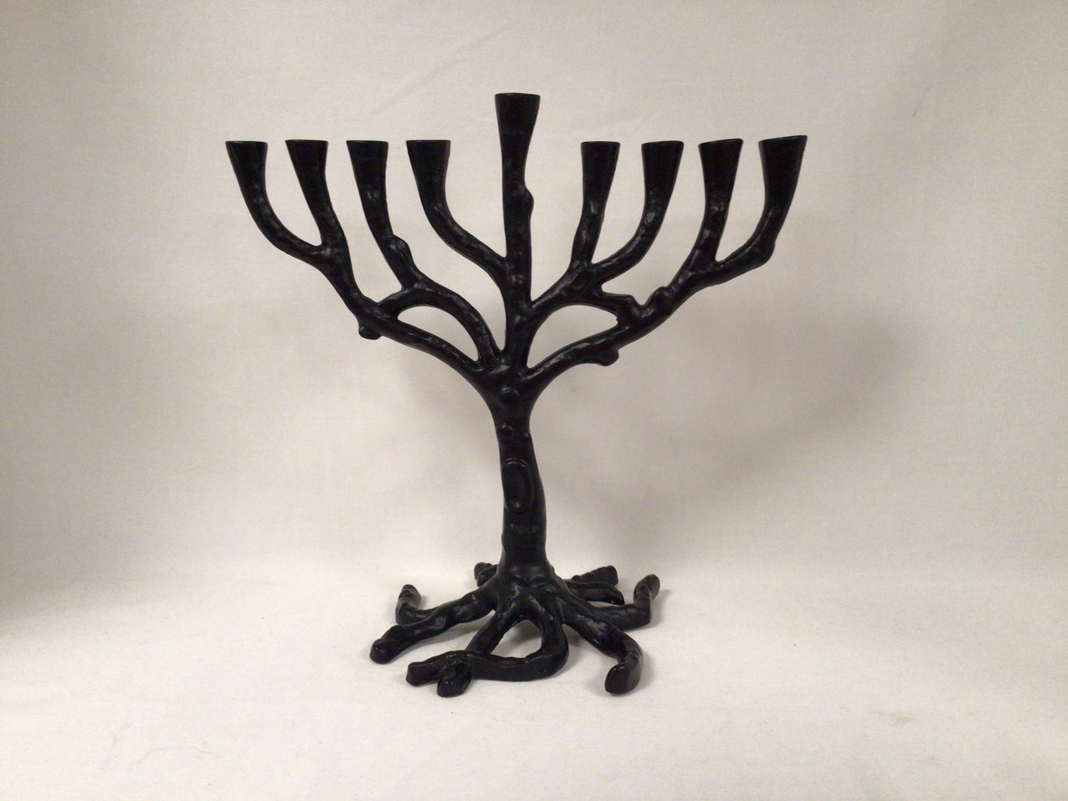 Black Metal Tree Menorah