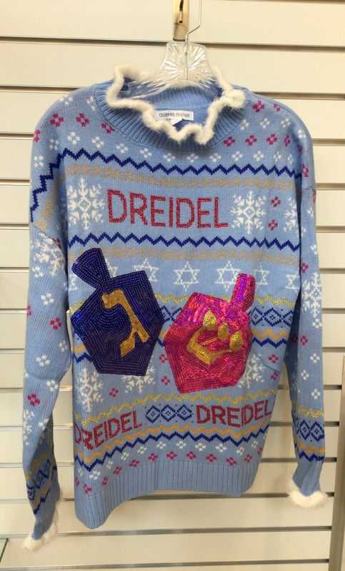  Hanukkah Dreidel Sweater--XXL