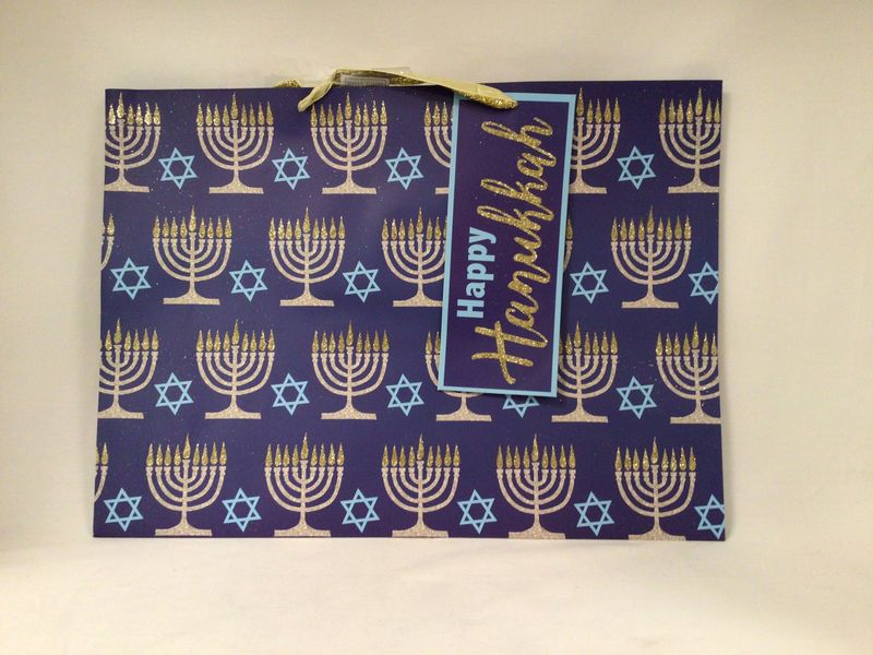 Menorah and Star Gift Bag