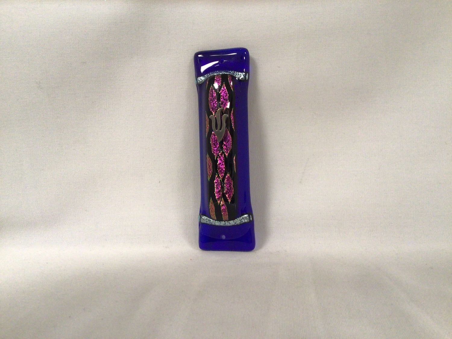 Flame Art Glass Mezuzah