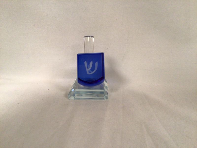 Crystal Dreidel-Blue