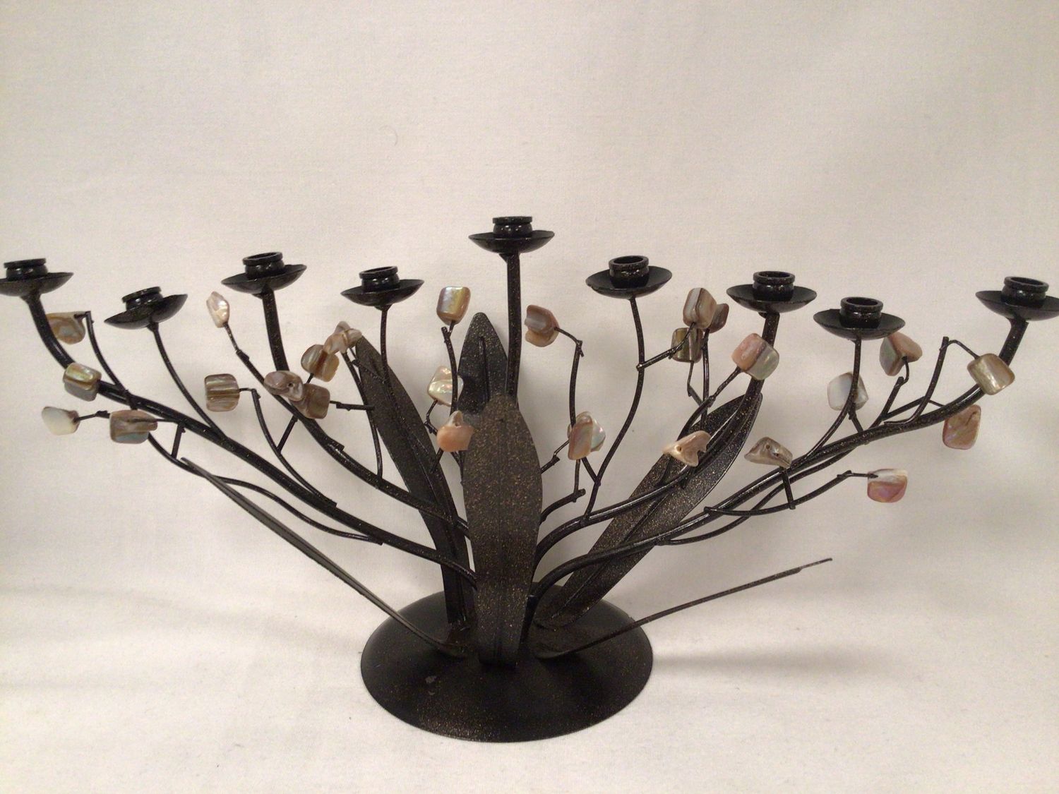 Bronze Painted Narcissus Menorah
