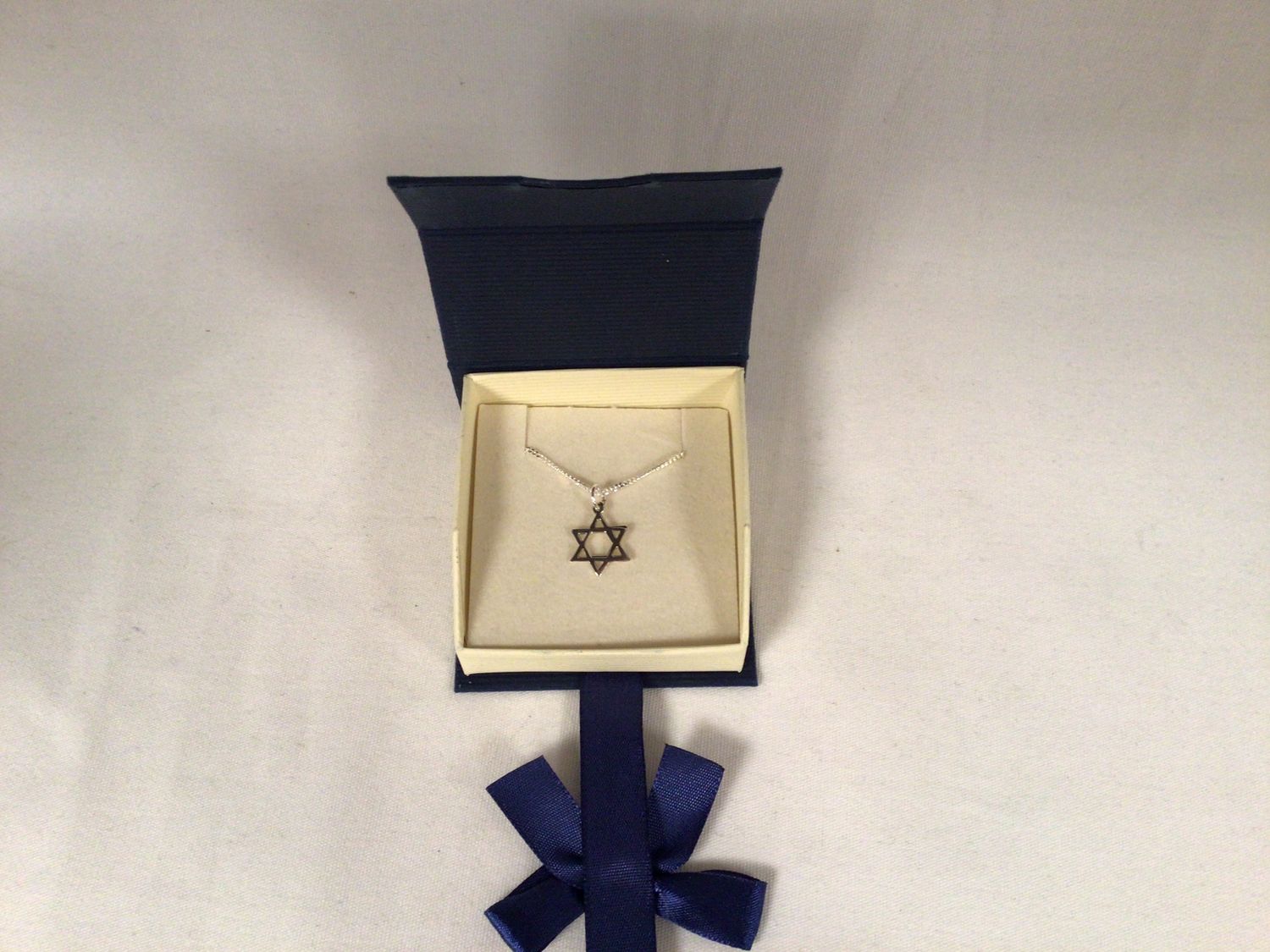 Sterling Silver Petite Classic Star of David Necklace on 16&quot; Chain