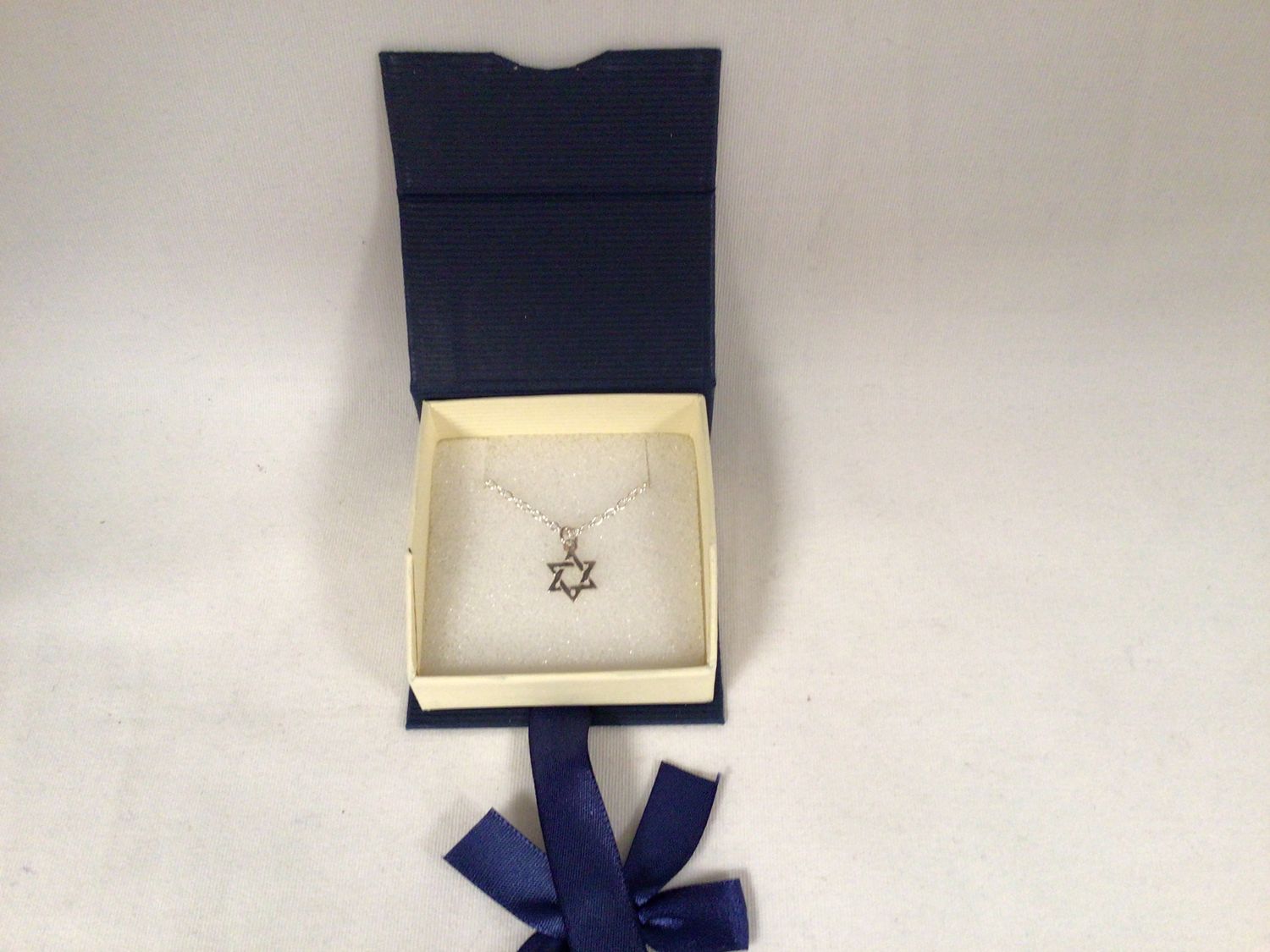 Sterling Silver Small Interwoven Star of David Necklace