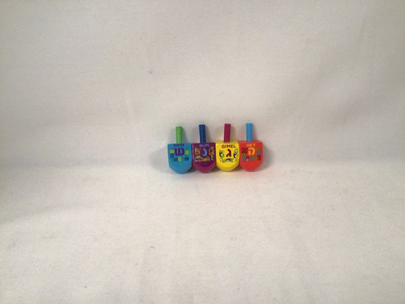 Assorted Painted Wood Dreidels-small