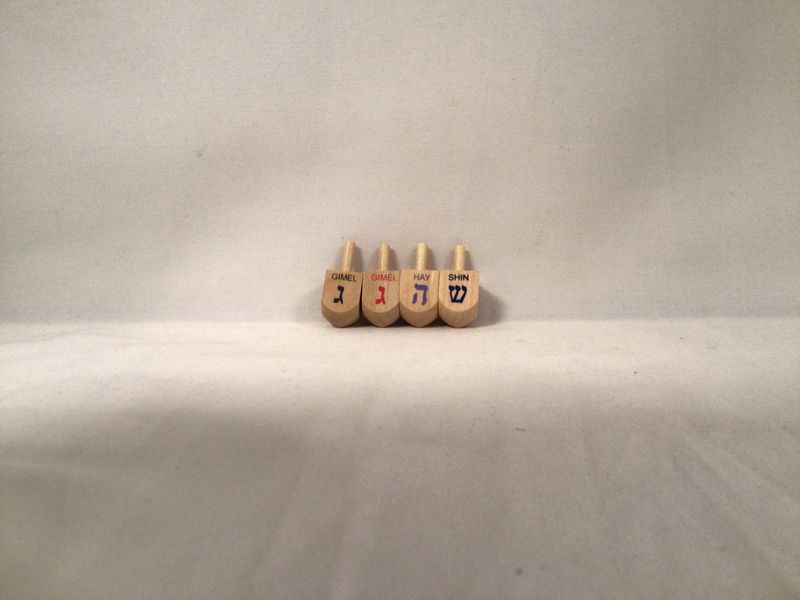 Small Natural Wood Dreidel