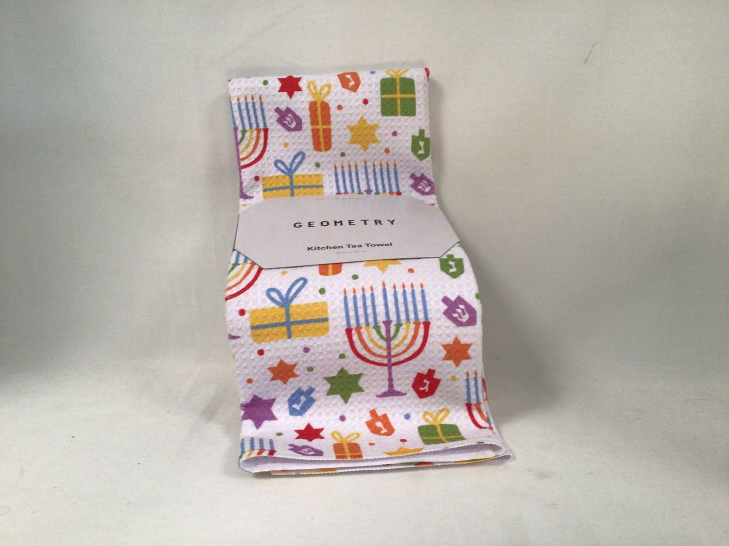 Geometry Hanukkah Oh Hanukkah Tea Towel