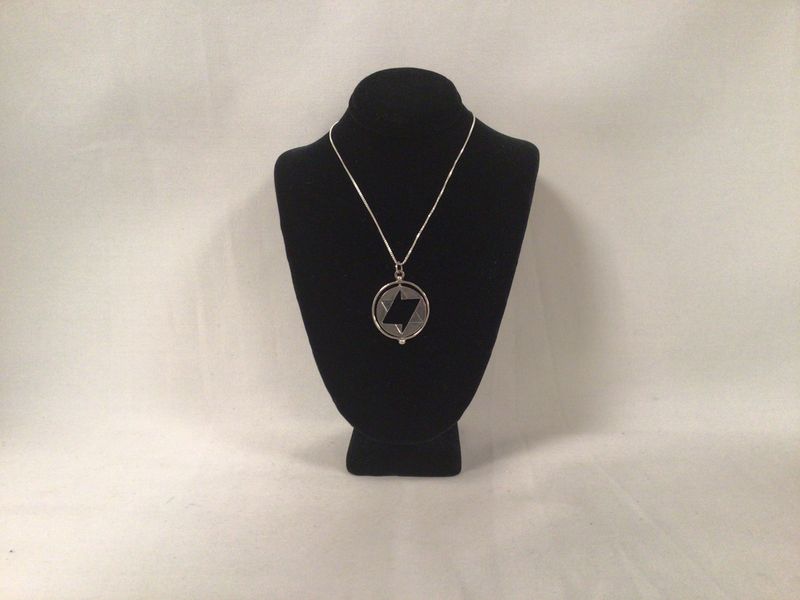 Sterling Silver  cut out Star of David on 24&quot; Silver Chain