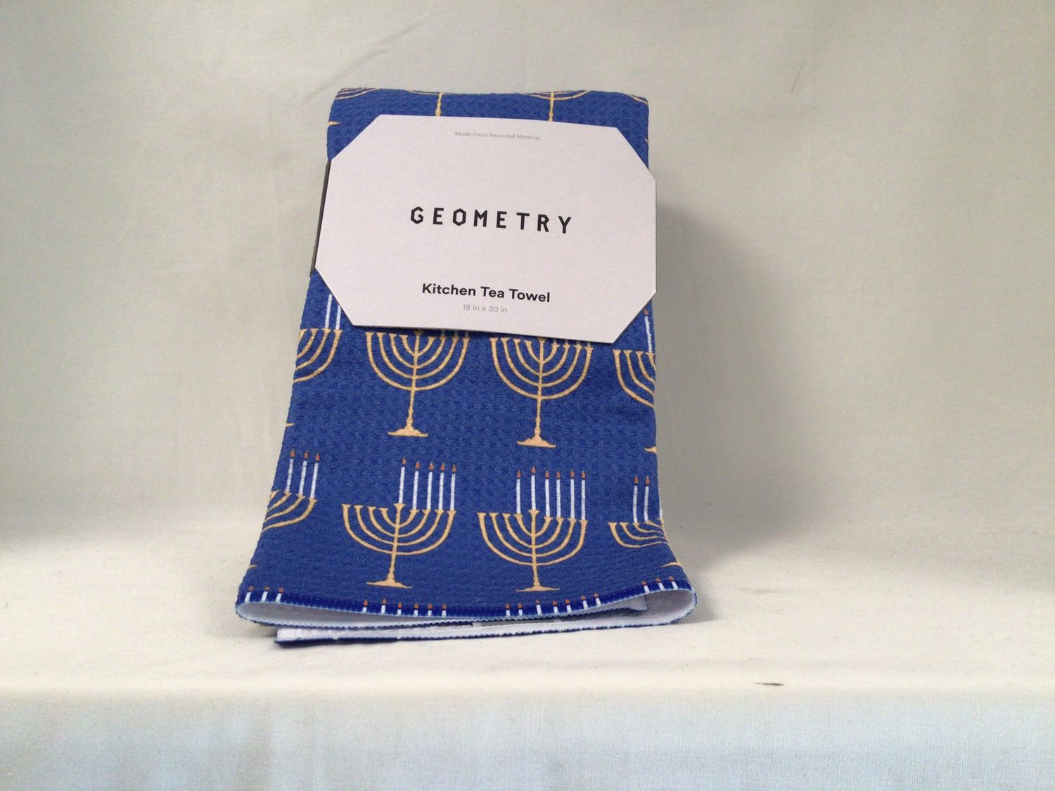 Geometry Light the Menorah Tea Towel
