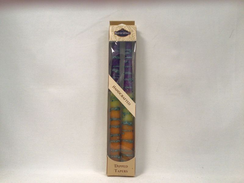 Safed Purple ,Yellow and Harmony Orange 10&quot; Taper Candles