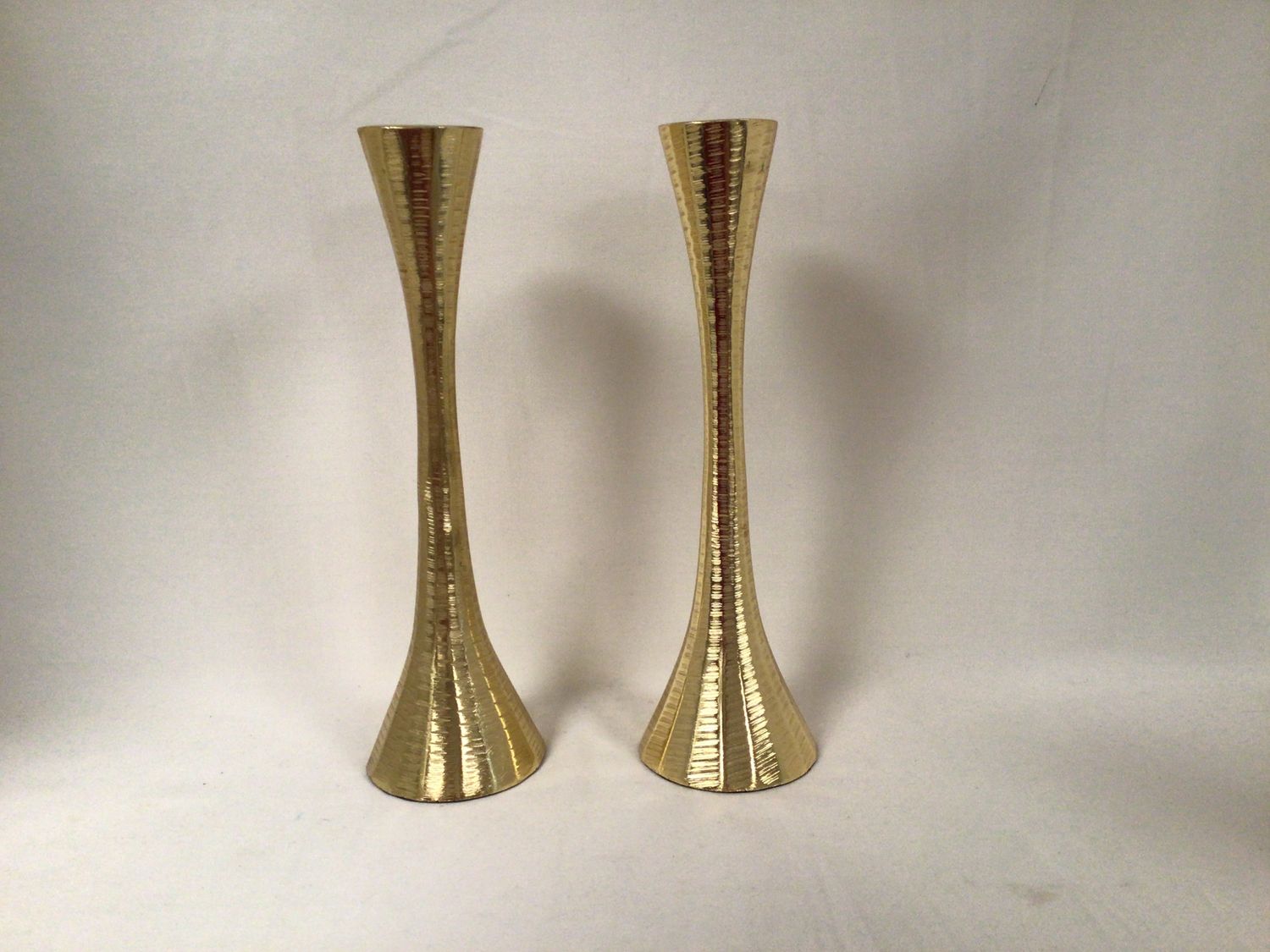 Gold Tone Geometric Candlesticks