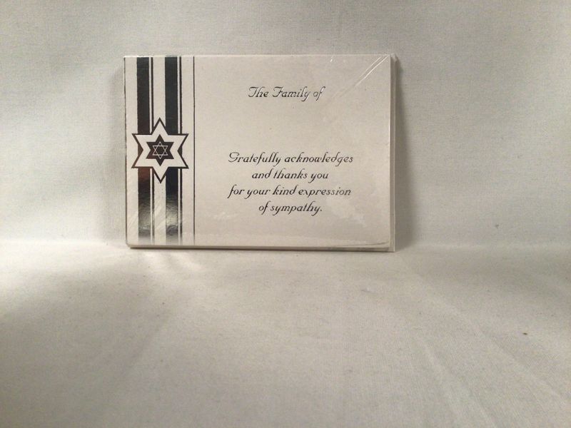 Package of Sympathy Cards with Star of David