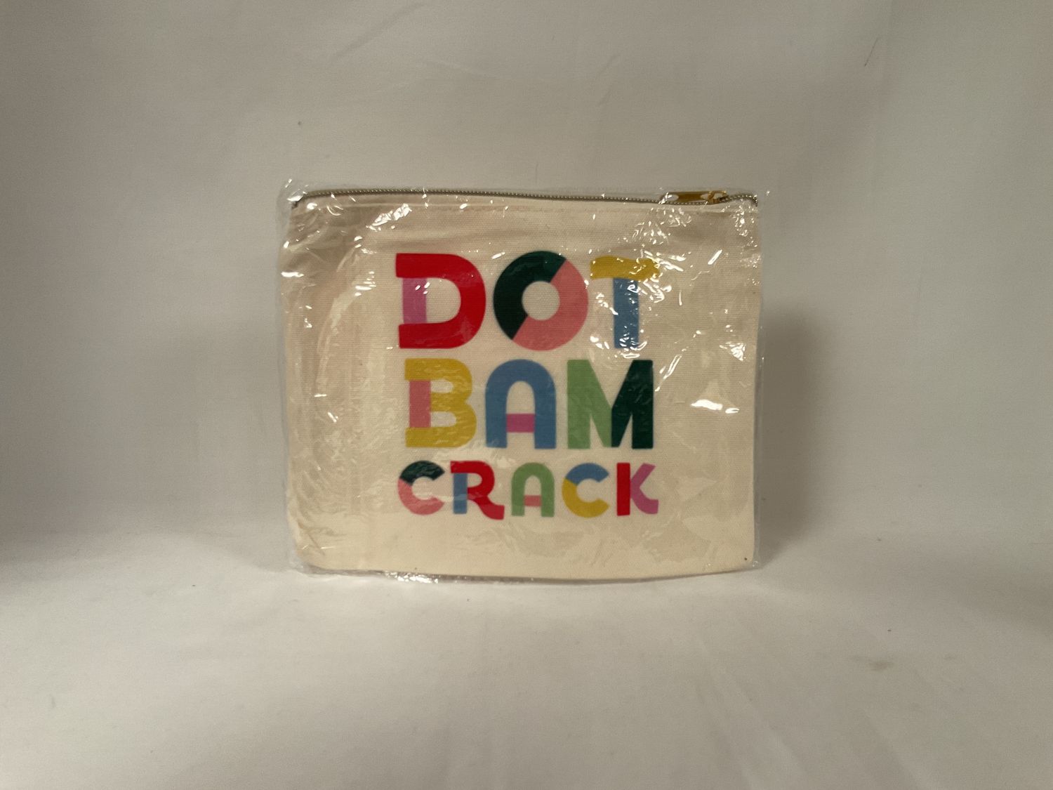Mahjong Dot Bam Crack Zippered Canvas Pouch