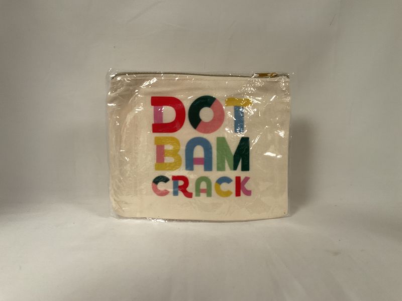 Mahjong Dot Bam Crack Zippered Canvas Pouch