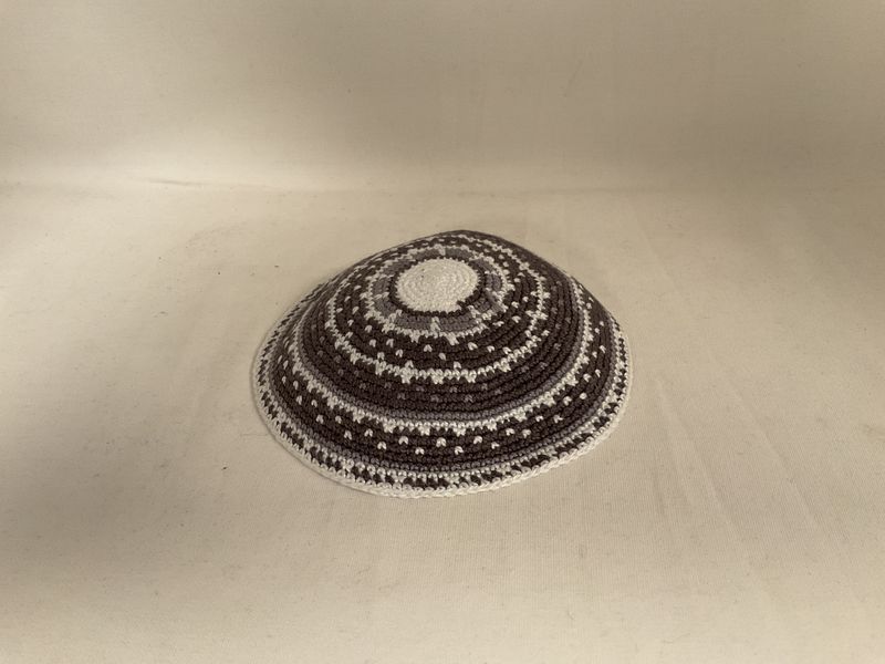 Knit Kippah in Grays