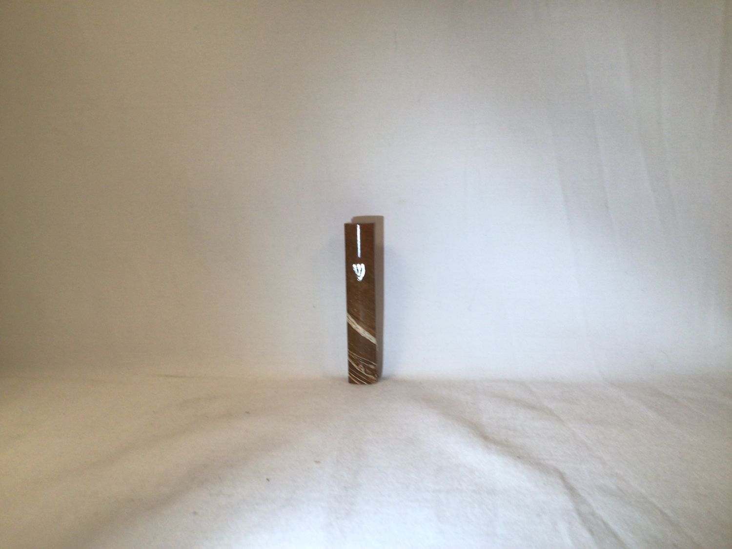 Classic Brown Mezuzah with Swirls 