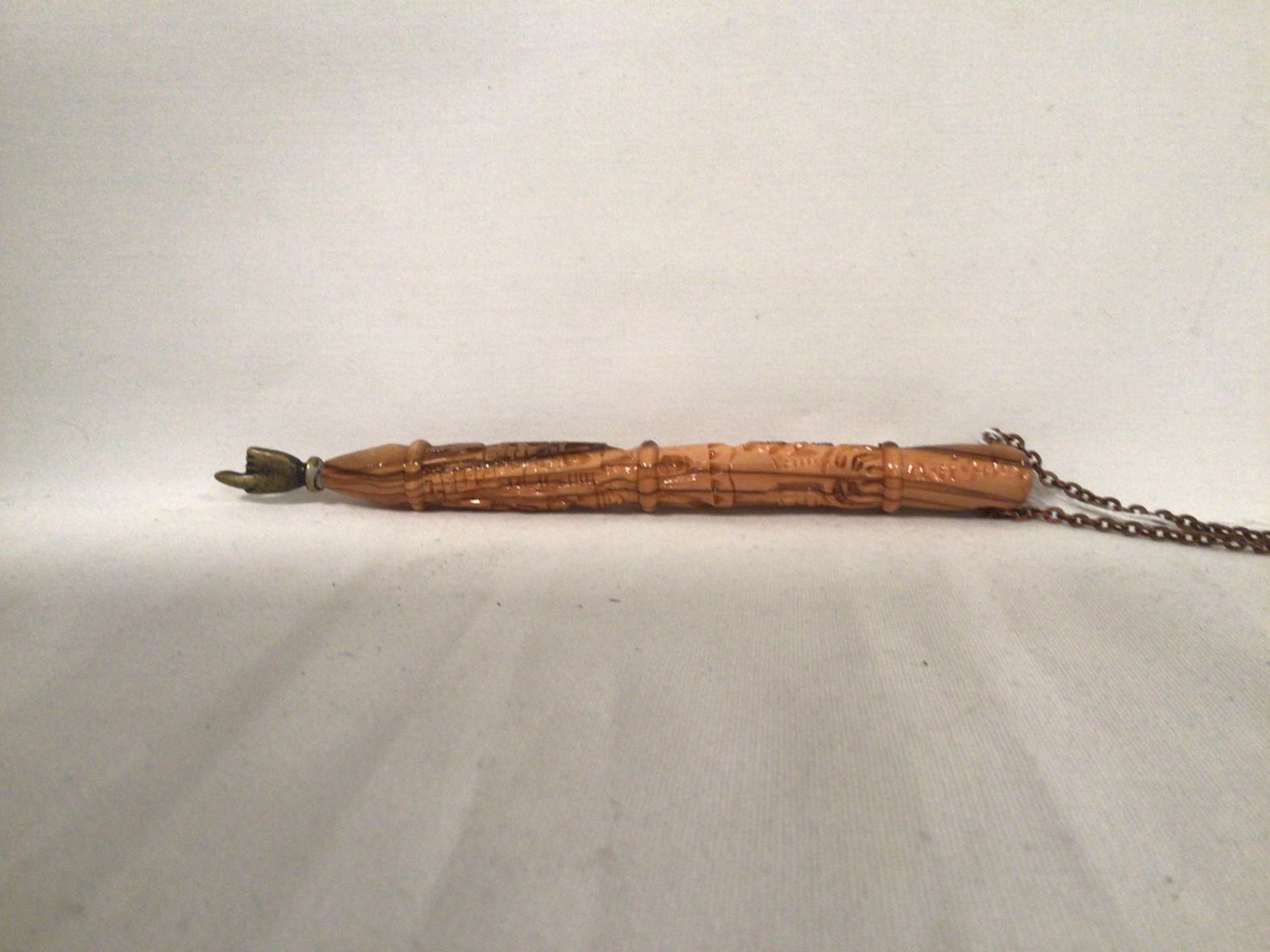 Hand Carved Natural Wood Yad Made in Israel