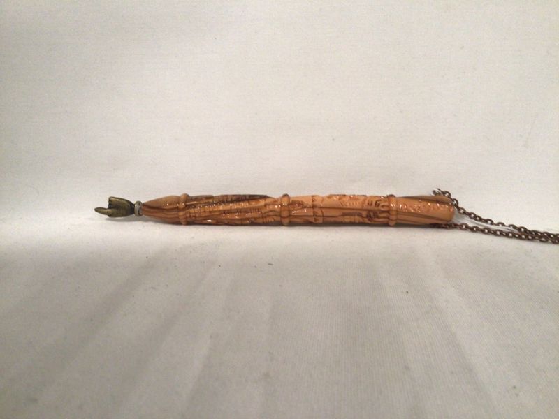 Hand Carved Natural Wood Yad Made in Israel