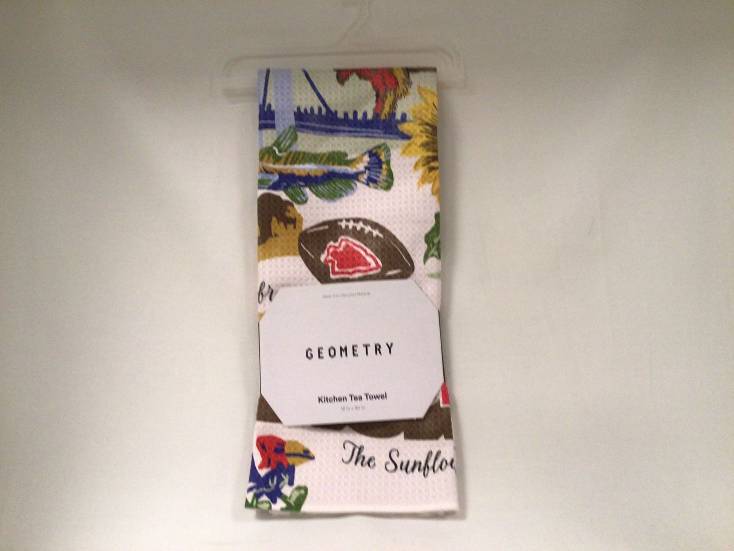 Geometry Greetings From Kansas Tea Towel