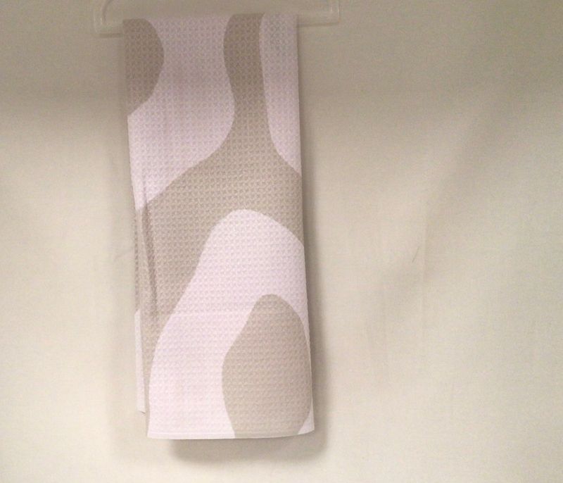 Geometry Off White Tea Towel