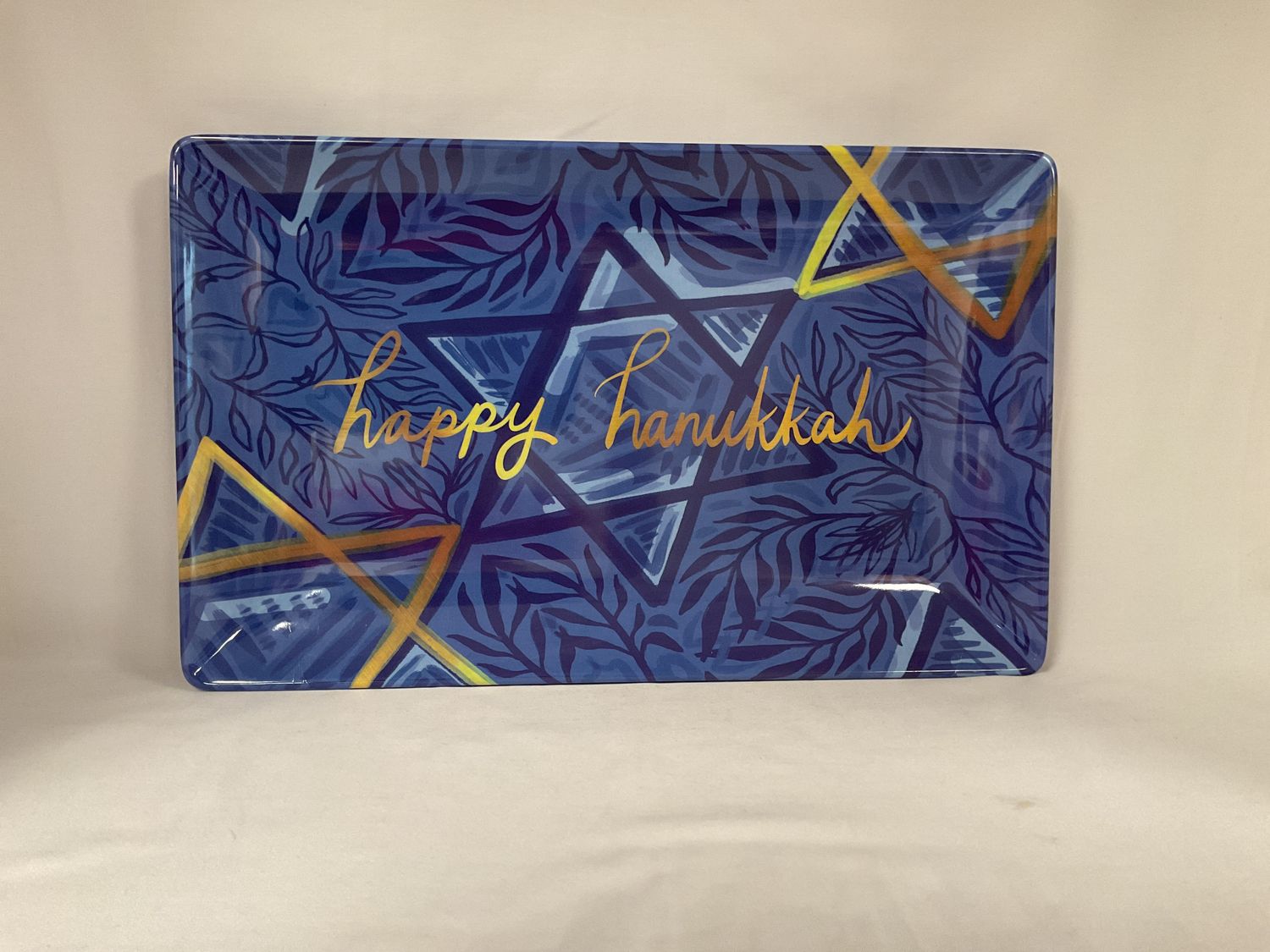 Sturdy Melamine Happy Hanukkah Tray