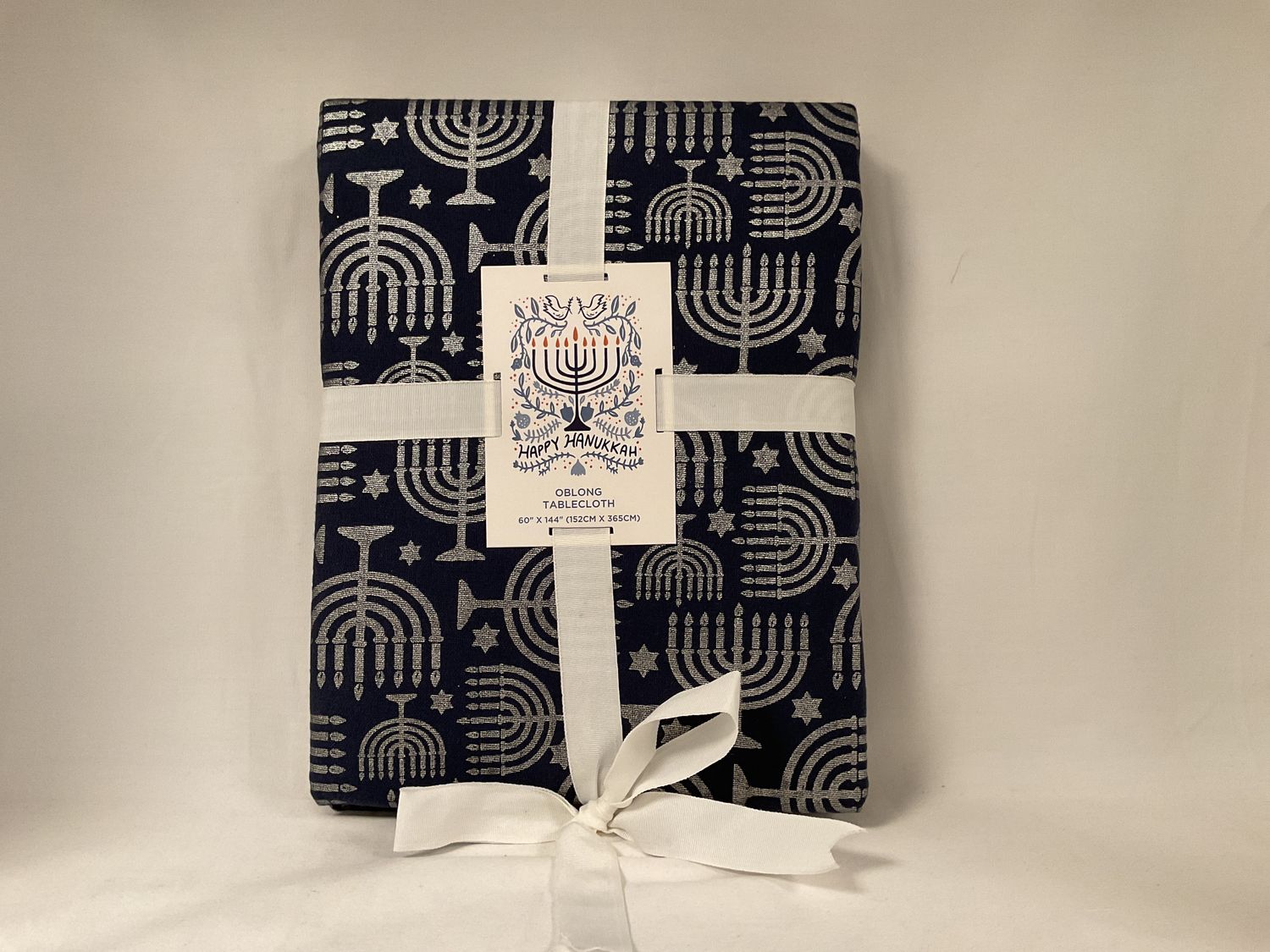  Happy Hanukkah Menorah Oblong Tablecloth