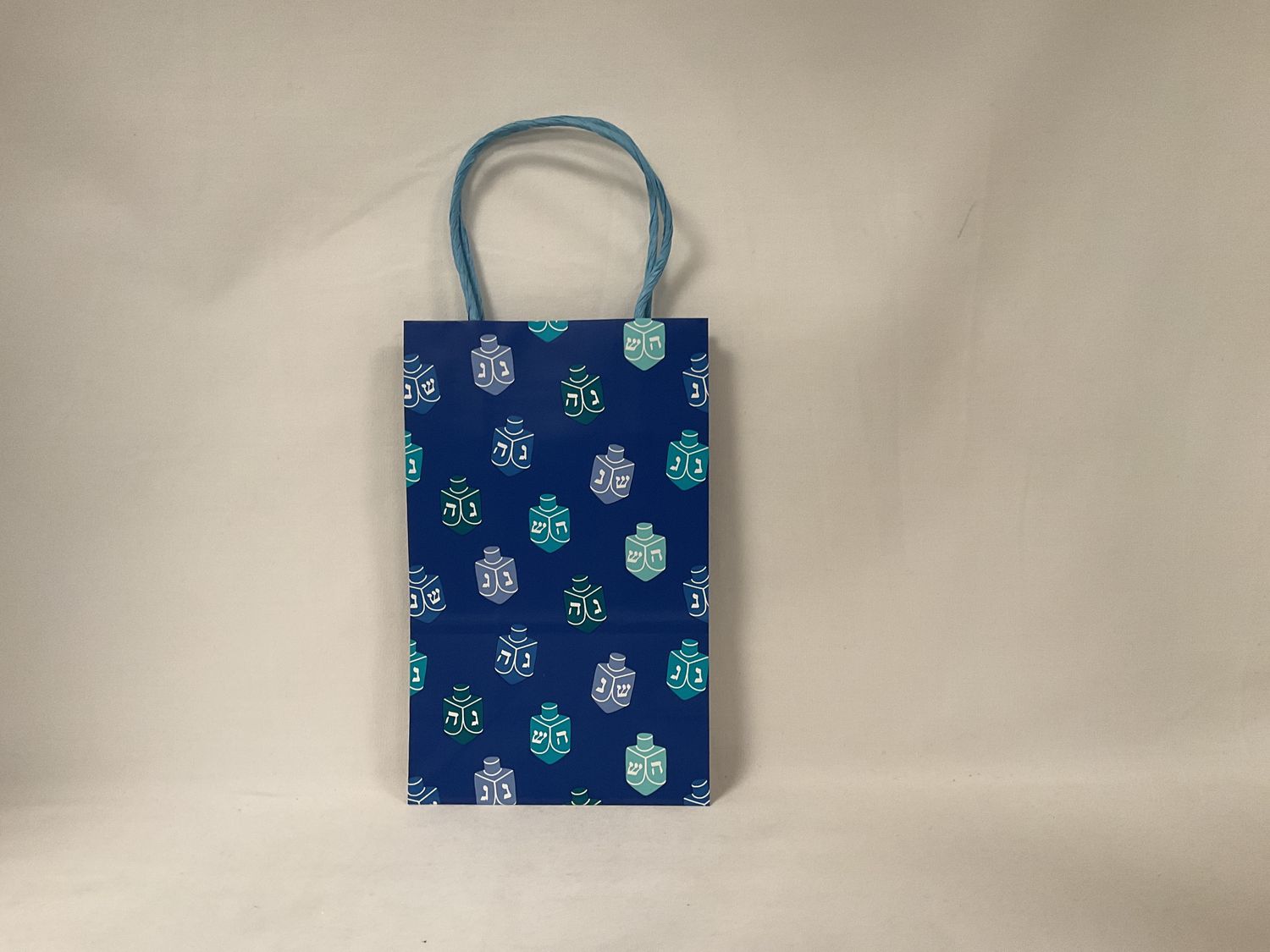 Blue Dreidel Gift Bag