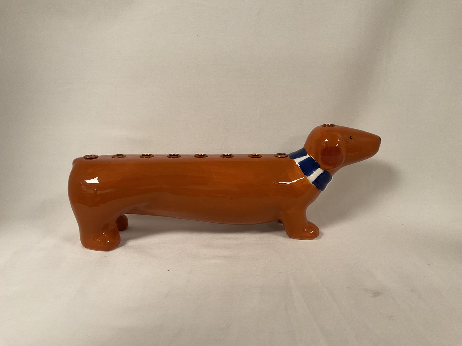 Dachshund Ceramic Menorah