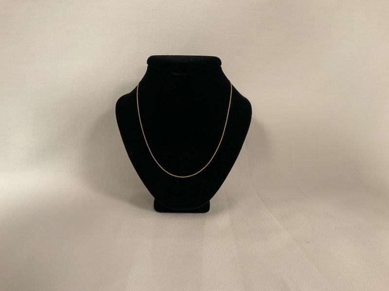 14K Yellow Gold 16&quot; Baby Cable Chain