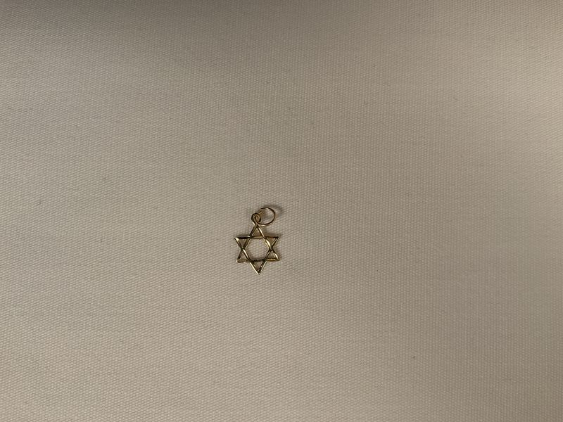 14K Gold Delicate Star of David Pendant 