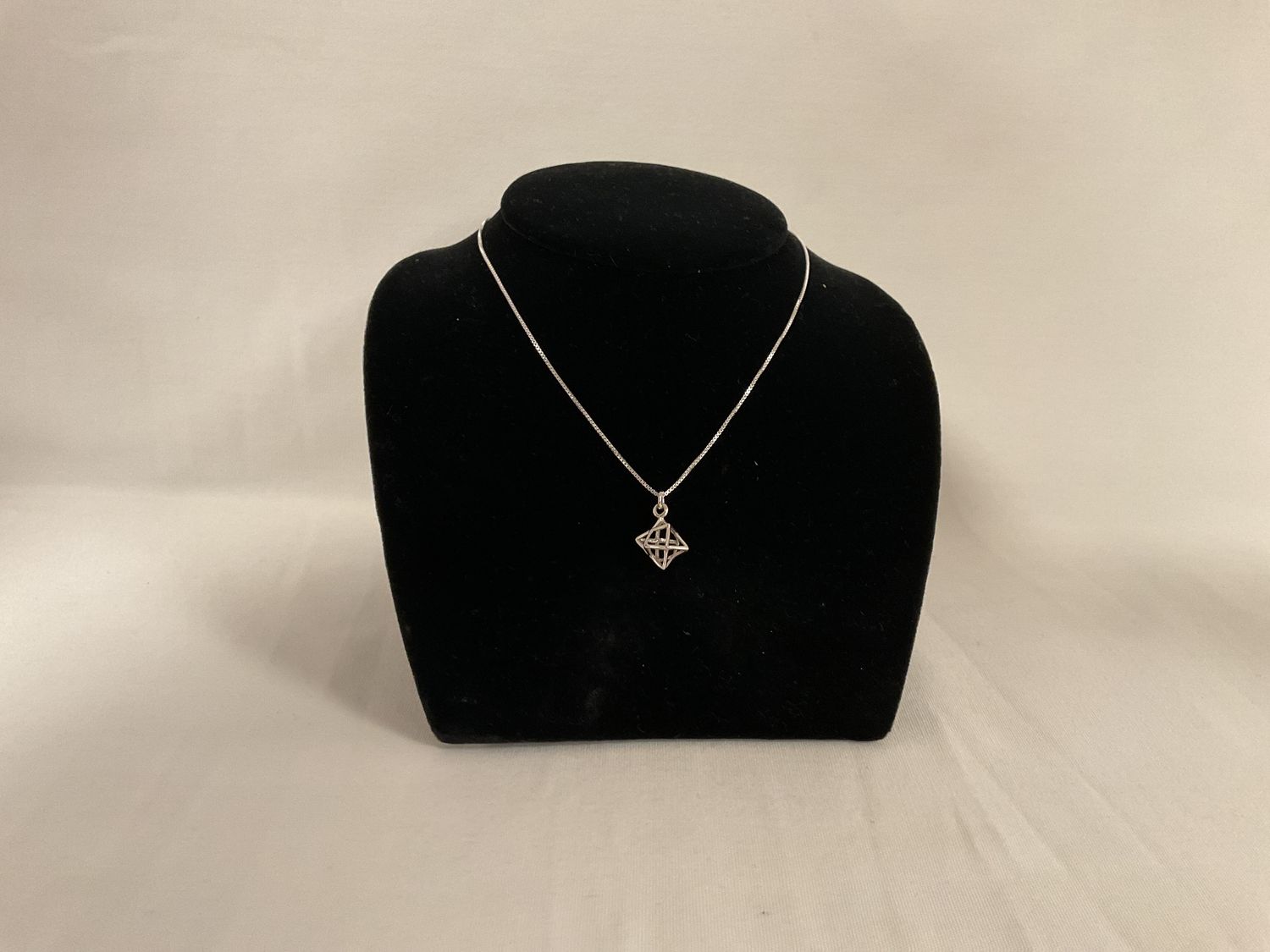 Small Sterling Silver Merkava Star of David Necklace on 16&quot; Chain