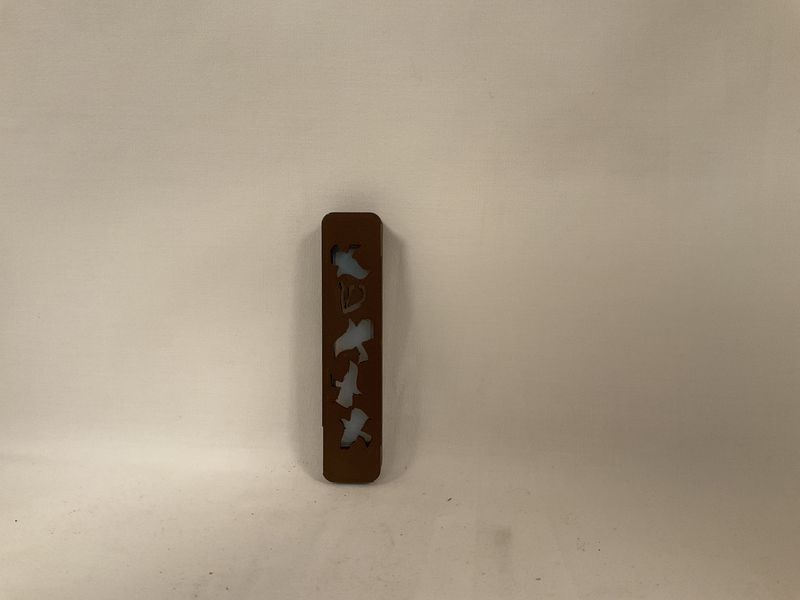 Cascade of Doves Mezuzah -Brown