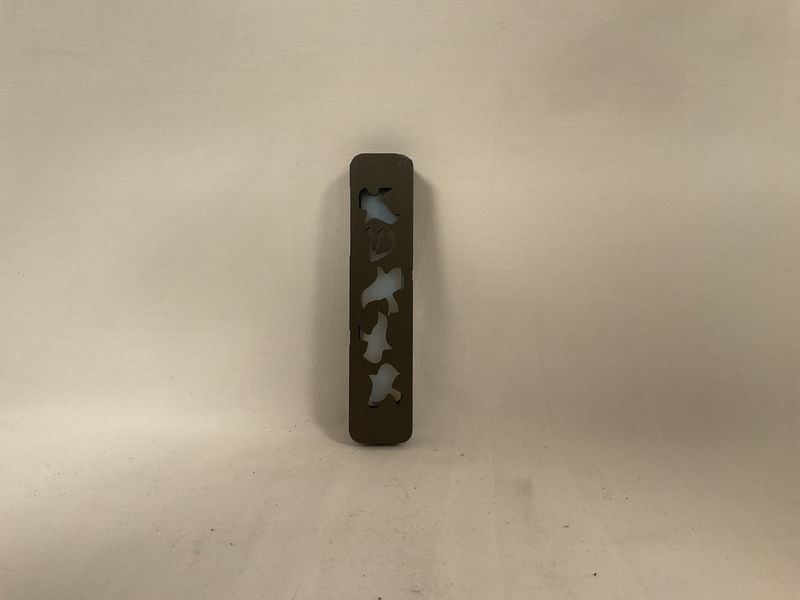 Cascade of Doves Mezuzah -Grey