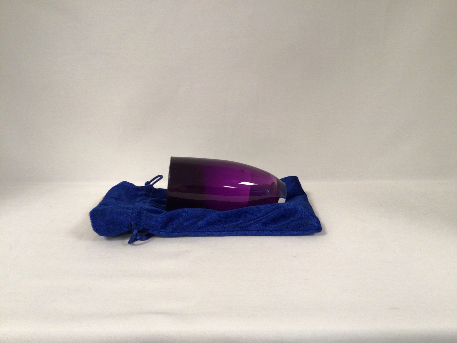 Purple Lustered Wedding Glass with Velvet Bag