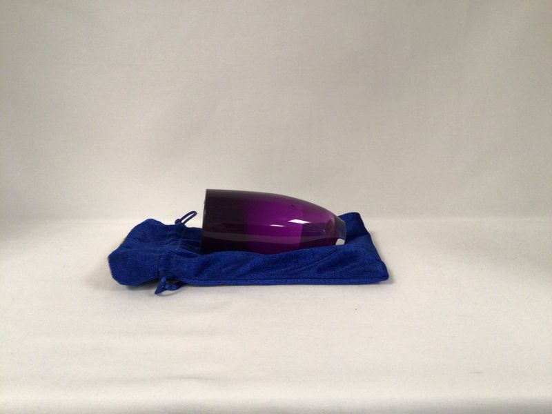 Purple Lustered Wedding Glass with Velvet Bag