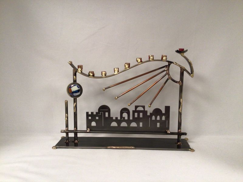 Sunbeams Over Jerusalem Menorah