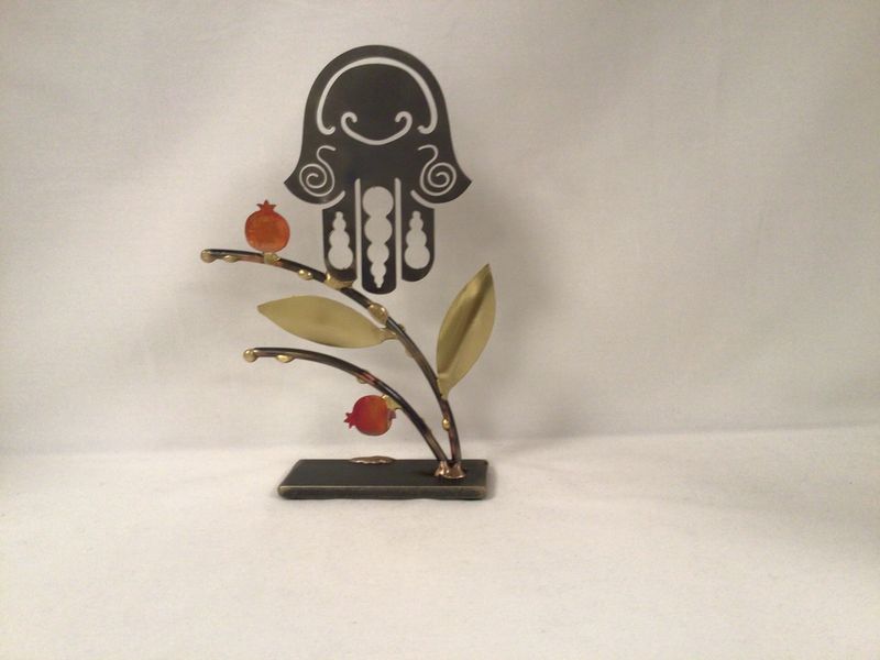 Hamsa with Pomegranates on Stand