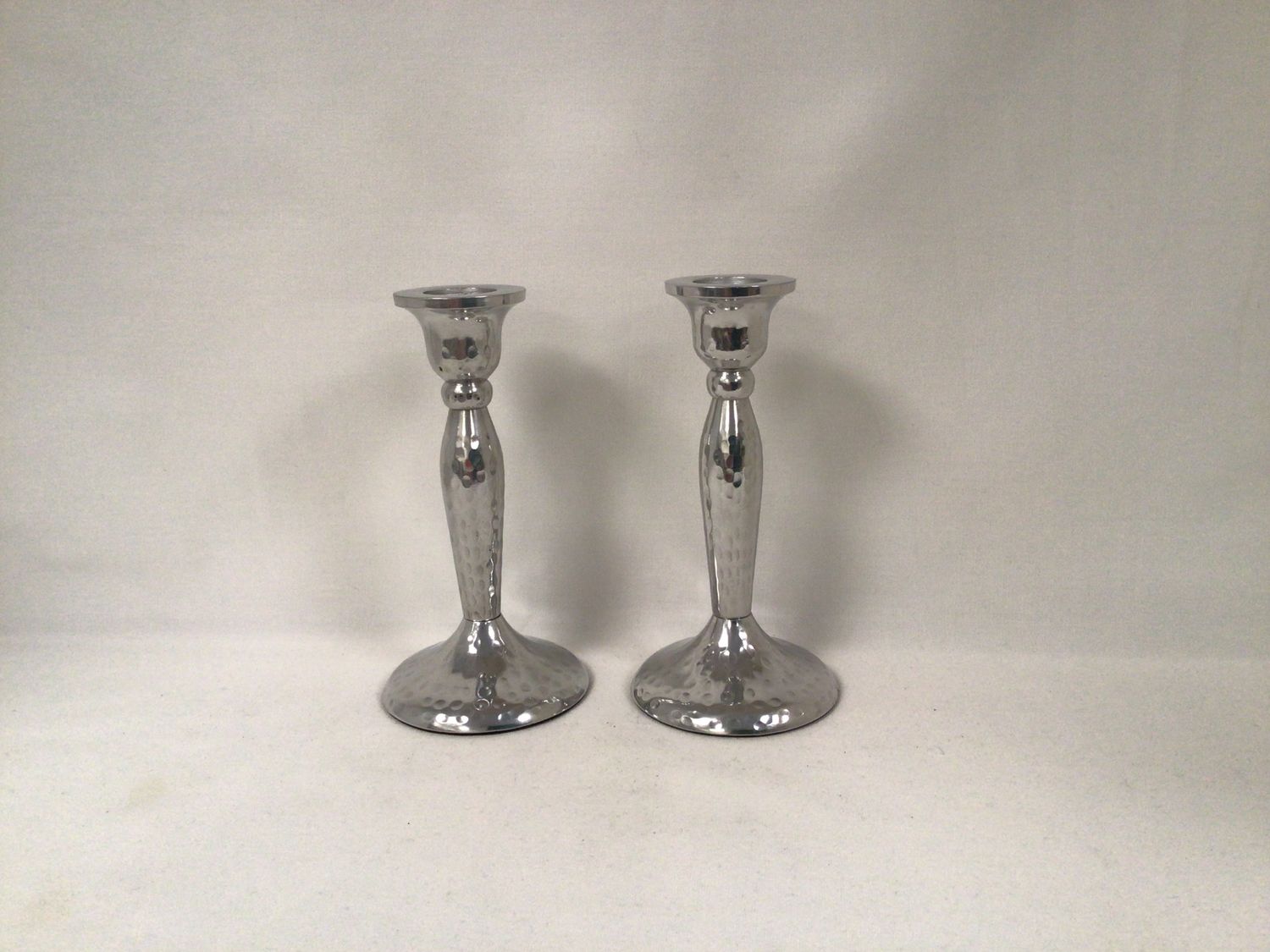 Classic Hammered Aluminum Candlesticks