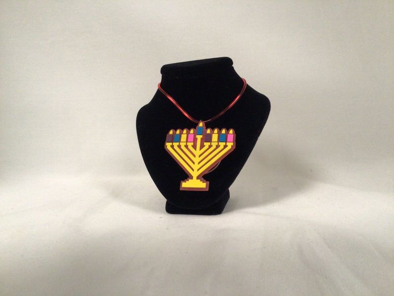 LED Light Up Chanukah Menorah Necklace