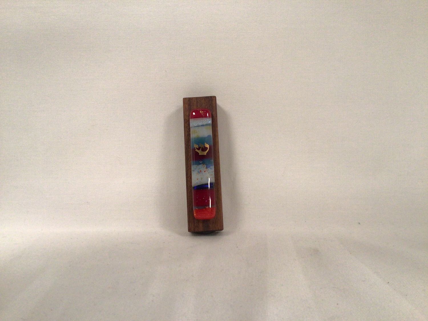 Red Wood Colors of Your Life Mezuzah