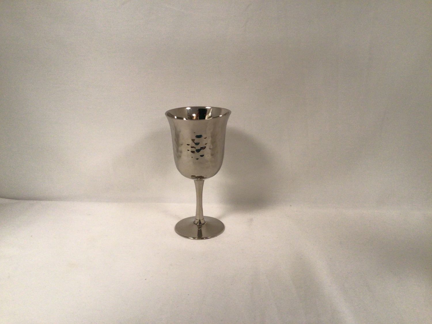 Stunning Aluminum Hammered Kiddish Cup