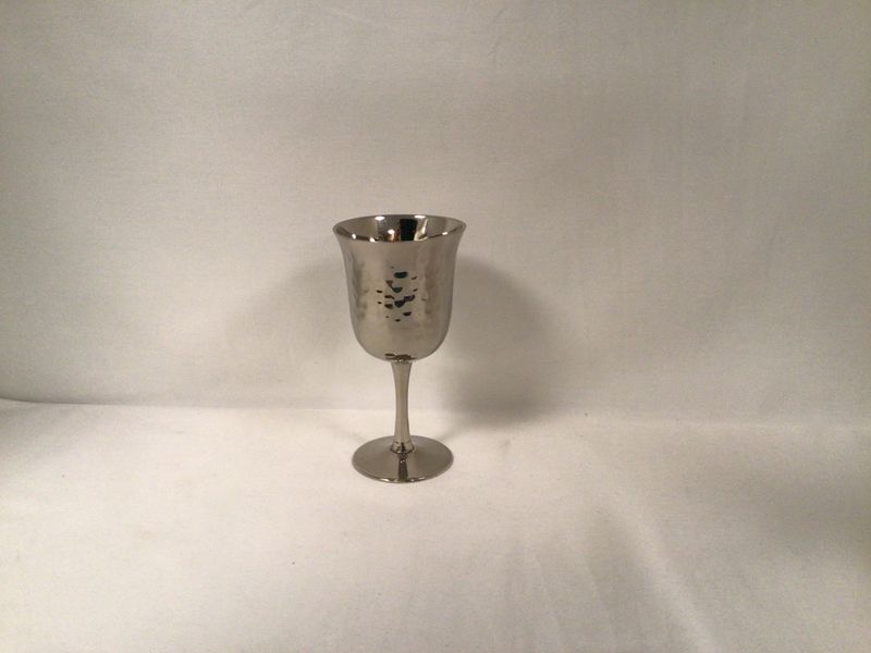 Stunning Aluminum Hammered Kiddish Cup Stunning Aluminum Hammered Kiddish Cup