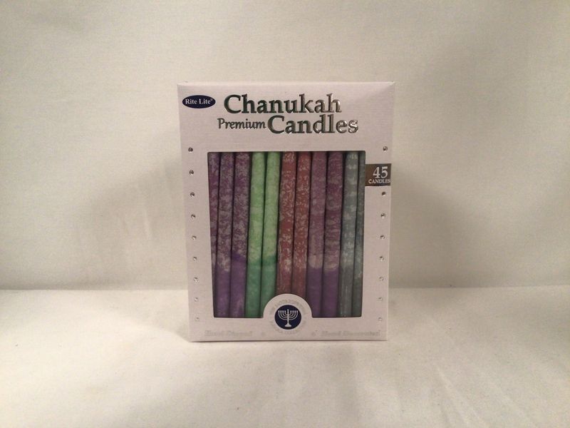 Frosted Rustic Colored Premium Chanukah Candles Frosted Rustic Colored Premium Chanukah Candles
