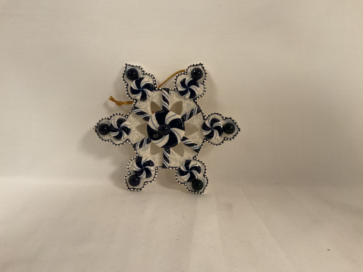 Hand Painted Ceramic Snowflake